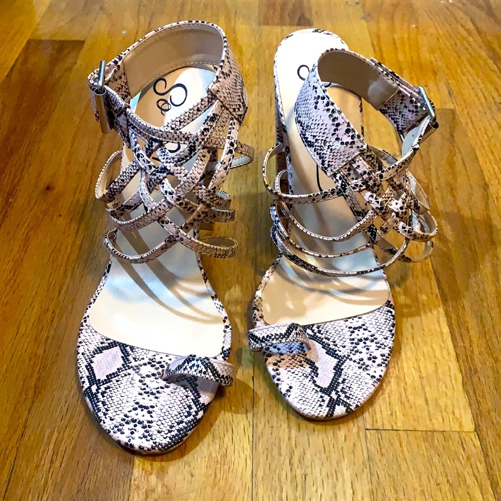 Snake print heels